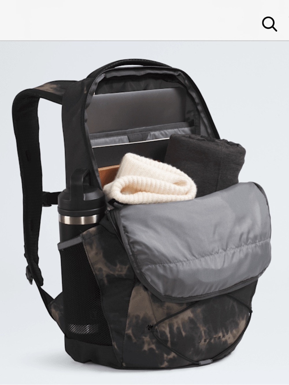 The North Face Jester Black and Brown Tie-Dye Backpack - Picture 6 of 7